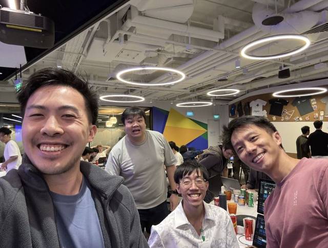 Lance with collaborators at the Gemini Hackathon with SystemEarth in 2026.